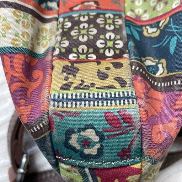 FOSSIL crossbody bag/purse colorful metal hardware some fading/wear See pics - Picture 7 of 12